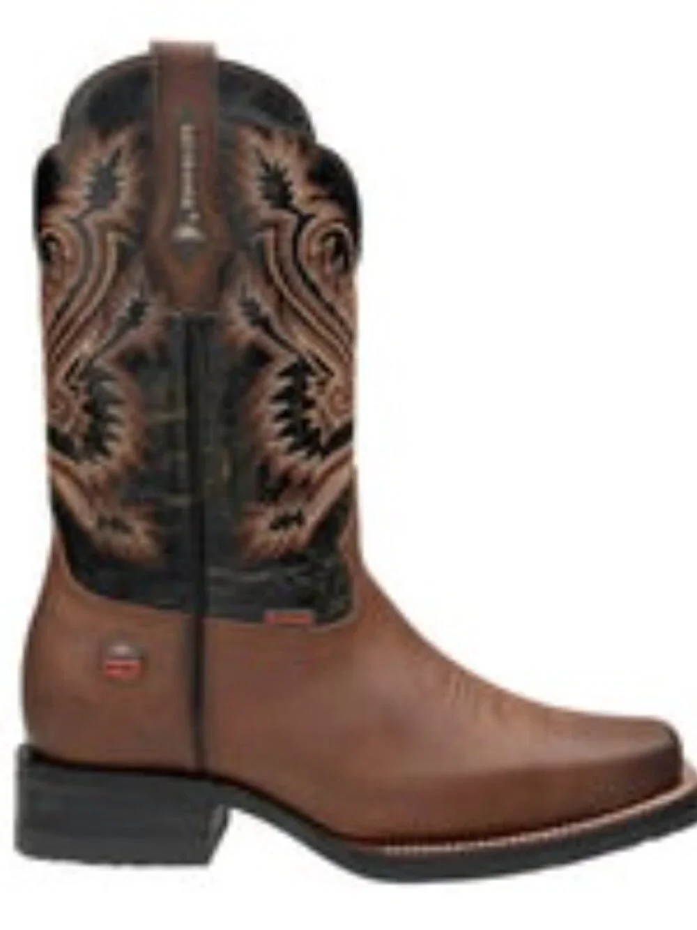 Rio Grande Tal Leather Western Boots Black Brown 8